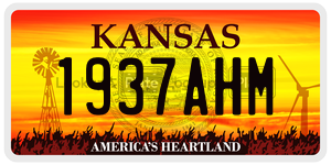 1937AHM  license plate in KS