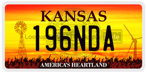 196NDA  license plate in KS