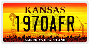 1970AFR  license plate in KS