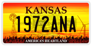 1972ANA  license plate in KS