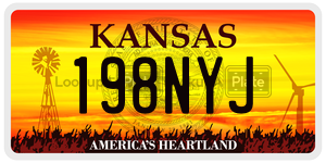 198NYJ  license plate in KS
