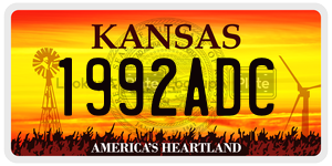 1992ADC  license plate in KS