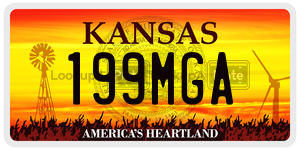 199MGA  license plate in KS