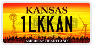 1LKKAN  license plate in KS