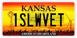 1SLWVET  license plate in KS