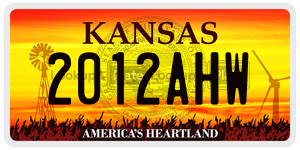 2012AHW  license plate in KS