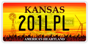 201LPL  license plate in KS