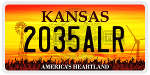 2035ALR  license plate in KS
