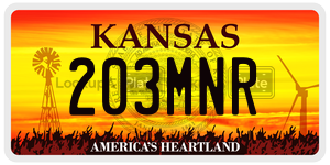 203MNR  license plate in KS