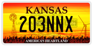 203NNX  license plate in KS