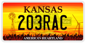 203RAC  license plate in KS