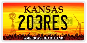 203RES  license plate in KS