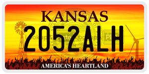 2052ALH  license plate in KS