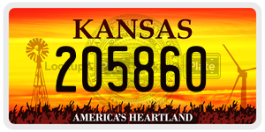 205860  license plate in KS