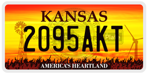 2095AKT  license plate in KS