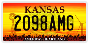 2098AMG  license plate in KS