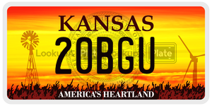 20BGU license plate in Kansas