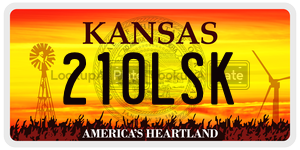 210LSK  license plate in KS