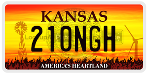 210NGH license plate in Kansas