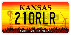 210RLR  license plate in KS