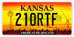 210RTF  license plate in KS