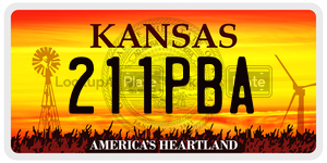 211PBA  license plate in KS