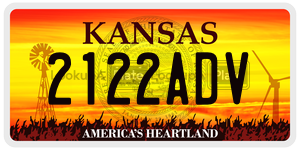 2122ADV  license plate in KS