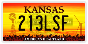 213LSF  license plate in KS