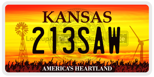 213SAW  license plate in KS