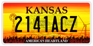 2141ACZ  license plate in KS