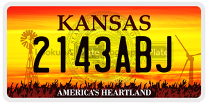 2143ABJ  license plate in KS