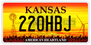 220HBJ license plate in Kansas