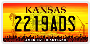 2219ADS  license plate in KS