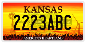 2223ABC  license plate in KS