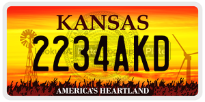 2234AKD  license plate in KS