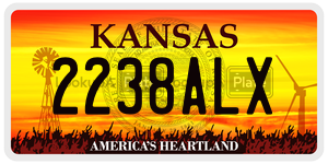 2238ALX  license plate in KS