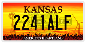 2241ALF  license plate in KS