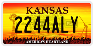 2244ALY  license plate in KS