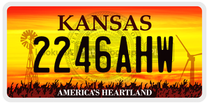 2246AHW  license plate in KS