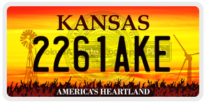2261AKE  license plate in KS
