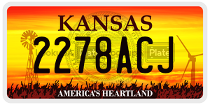 2278ACJ  license plate in KS