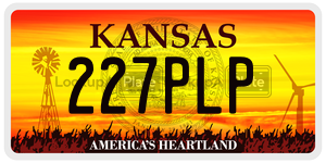 227PLP  license plate in KS