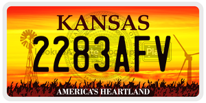 2283AFV  license plate in KS