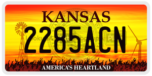 2285ACN  license plate in KS