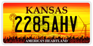 2285AHV  license plate in KS