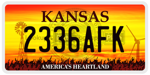 2336AFK  license plate in KS