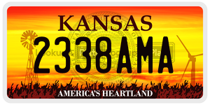 2338AMA  license plate in KS