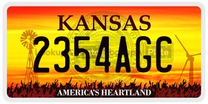 2354AGC  license plate in KS