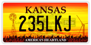 235LKJ license plate in Kansas