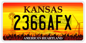 2366AFX  license plate in KS